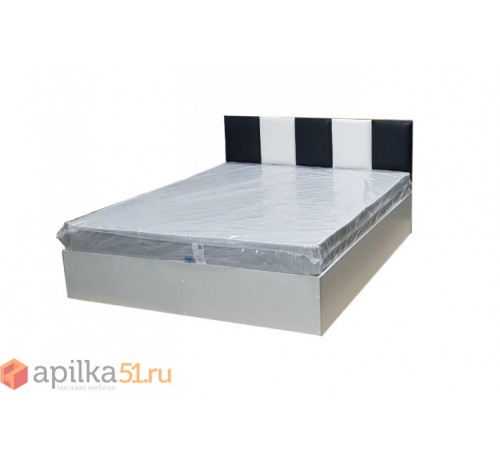 Кровать Домино с мягким изголовьем 1,4м с матрасом